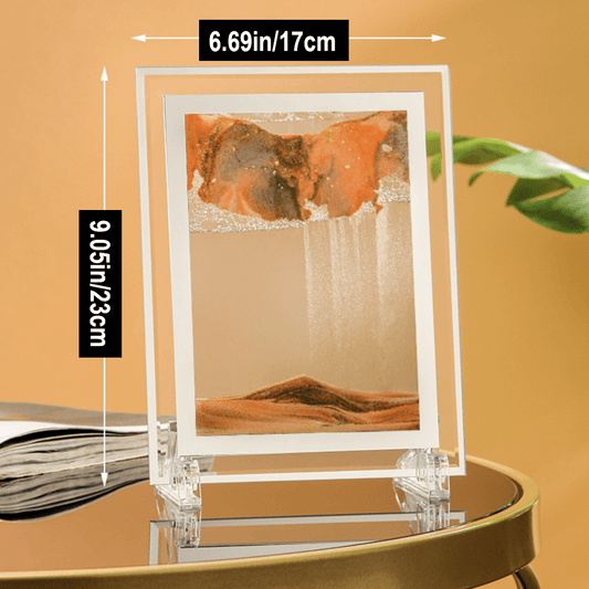 1pc; Dynamic Square Quicksand Painting; Romantic Gift; Quicksand Painting Decoration; Home Decoration; Office Desktop Decoration; Hourglass Dynamic Art Living Room Decoration