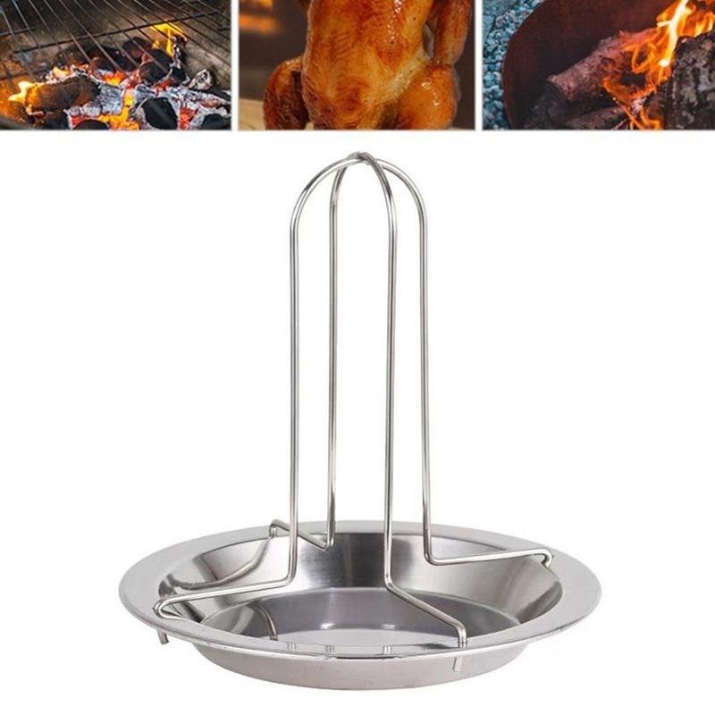 1 Pc Grilled Chicken Rack Barbecue Grillen Cooking Camping Roaster Bbq Rack Accessories Outdoor Rack Chicken Non-stick Pan