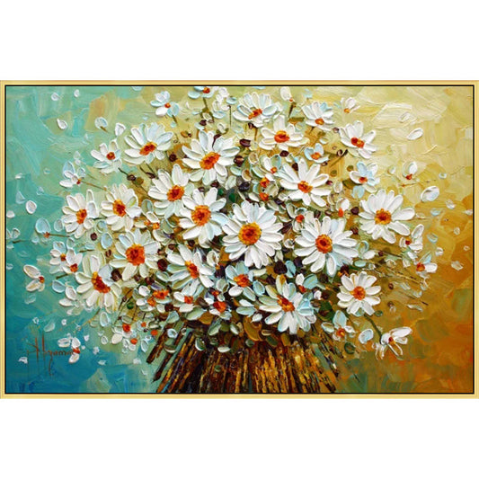 Canvas Oil Painting palette knife 3D texture acrylic Flower Wall art Picture For Living Room home decor quadros cuadro decoracion